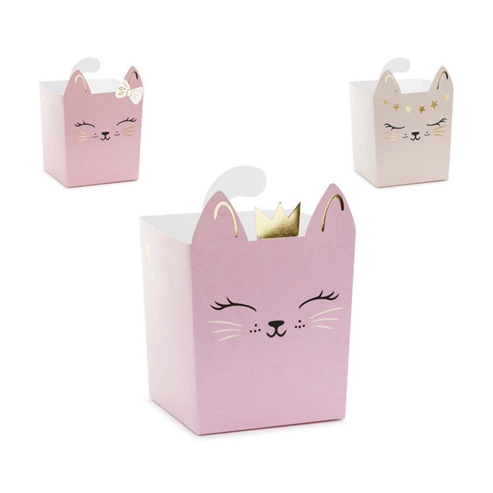 Pink Kitty Party Snack Boxes 3pk