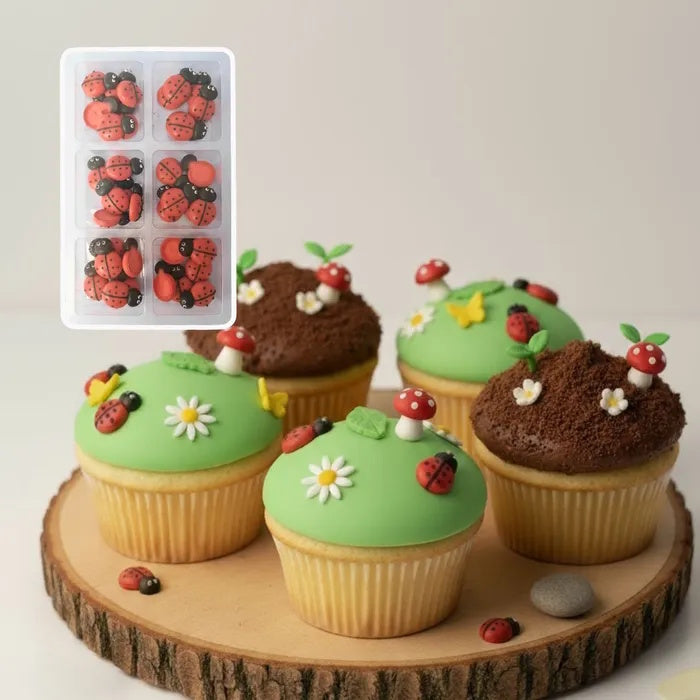Ladybug Icing Decorations 36pk