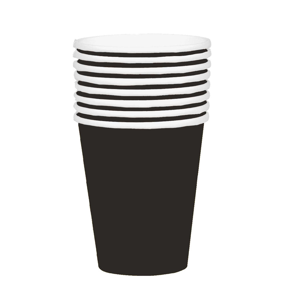 Large Paper Cups 20pk - Black