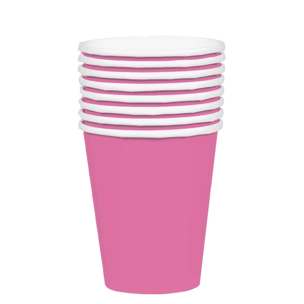 Large Paper Cups 20pk - Bright Pink