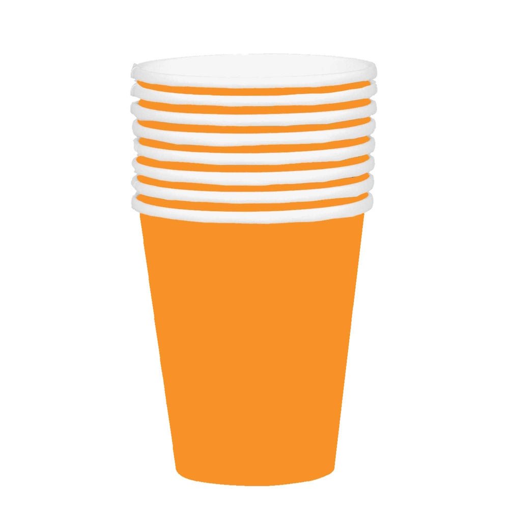 Large Paper Cups 20pk - Orange