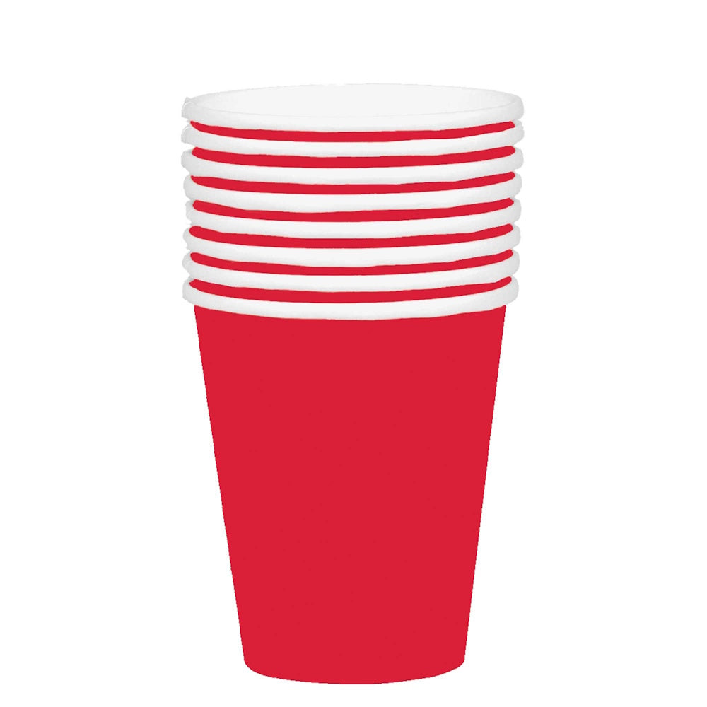 Large Paper Cups 20pk - Red