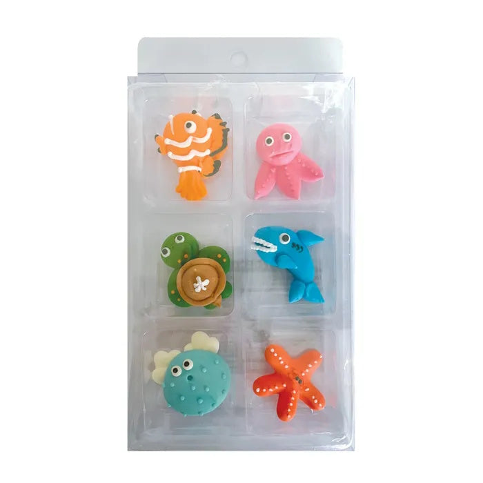 Sugar Icing Decorations 6pk - Sea Animals
