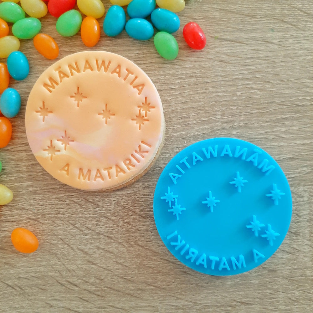 Mānawatia a Matariki with Stars Fondant Embosser