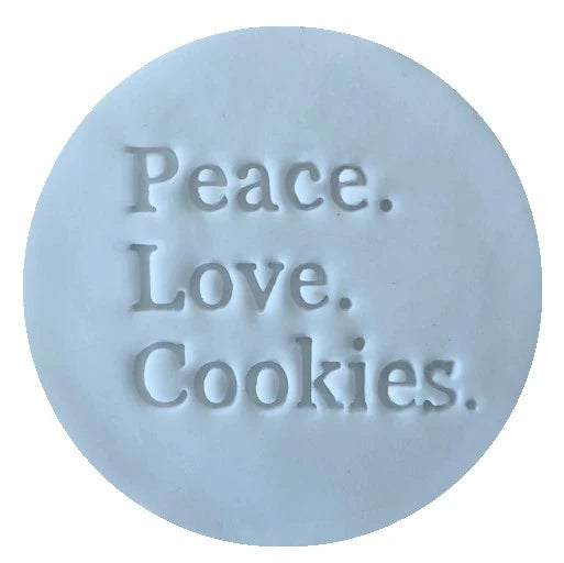 Little Biskut Peace Love Cookies Embosser