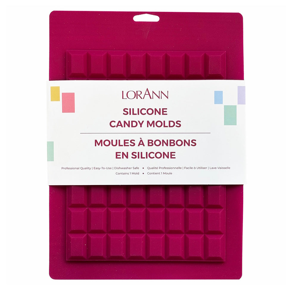 LorAnn Silicone Candy Mould - Rectangle Break-Up Candies
