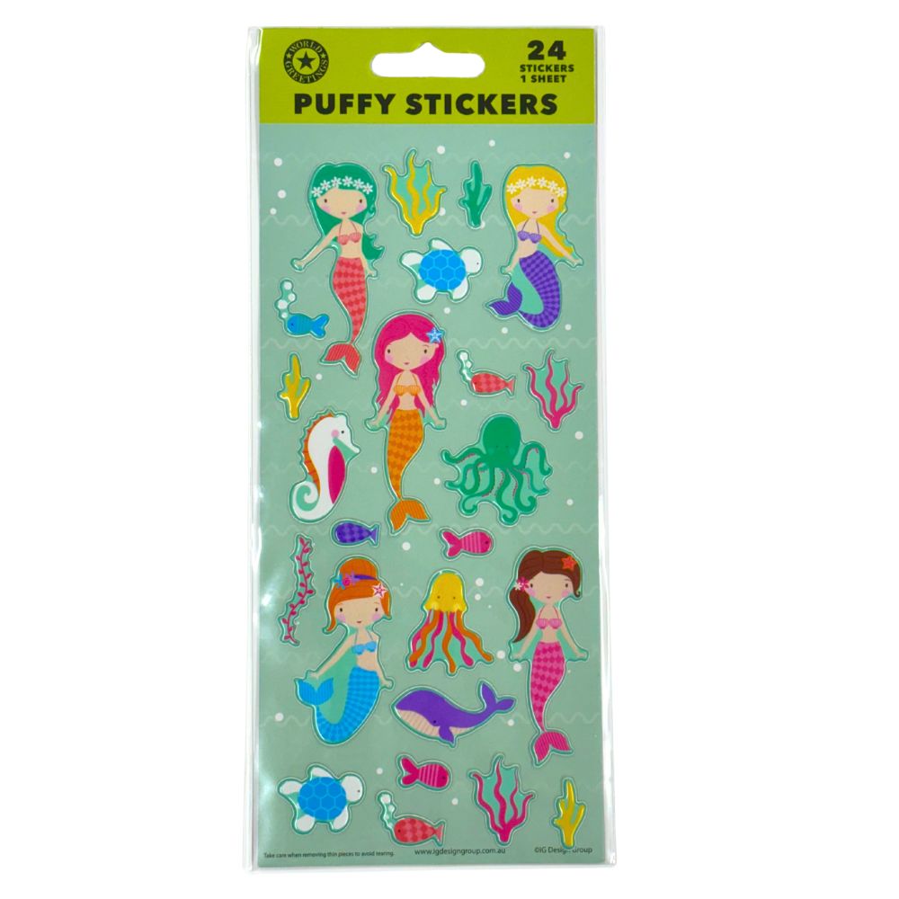Mermaid Puffy Stickers