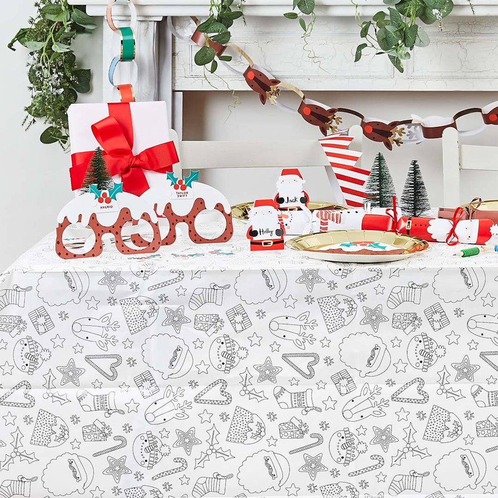 Merry Christmas Festive Colour In Paper Tablecover