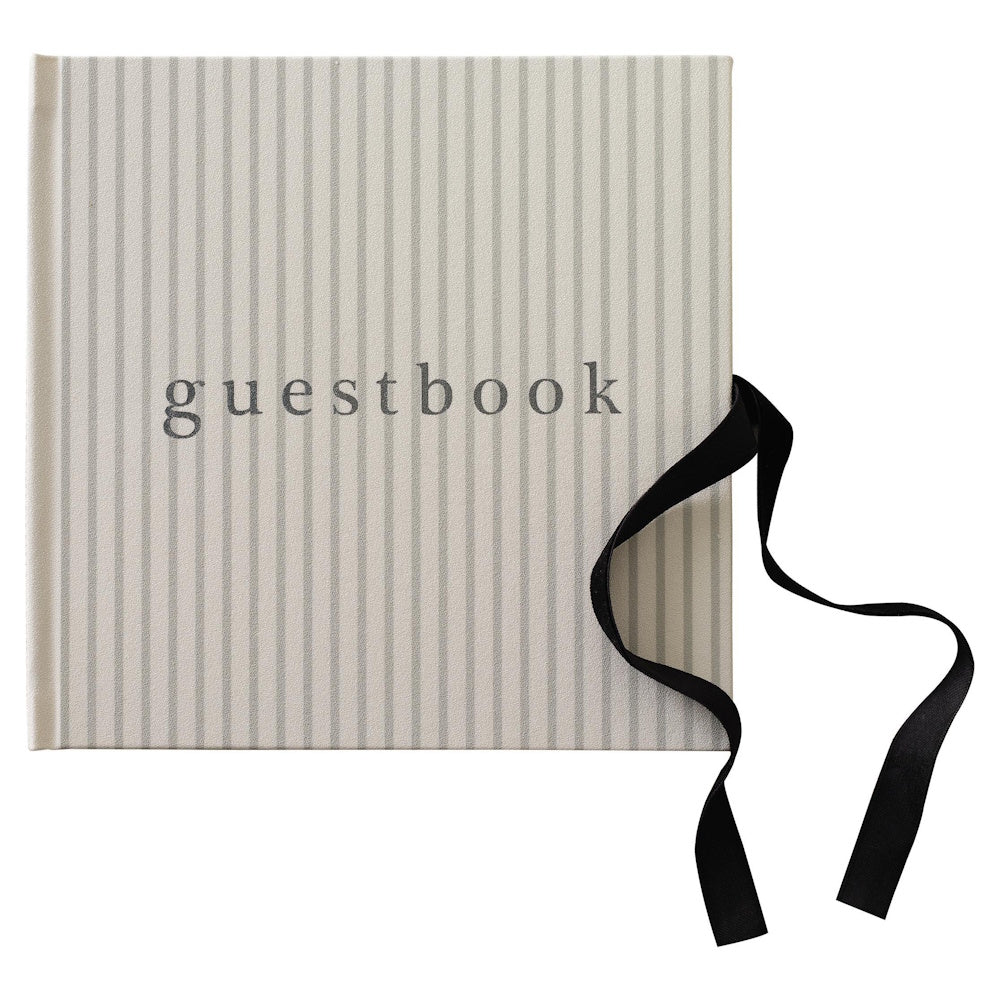 Midsummer Mr & Mrs Linen Look Wedding Guest Book