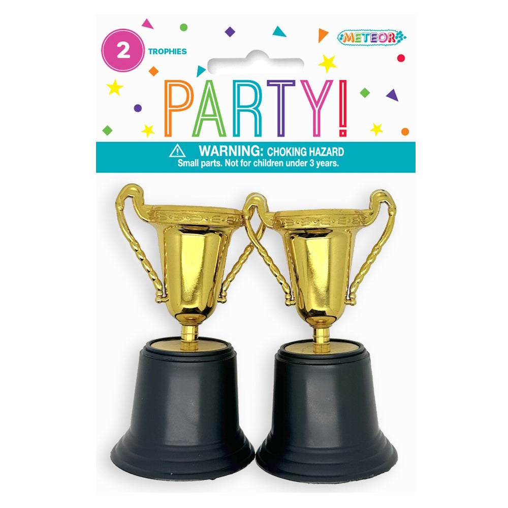 Mini Gold Cup Trophies 2pk