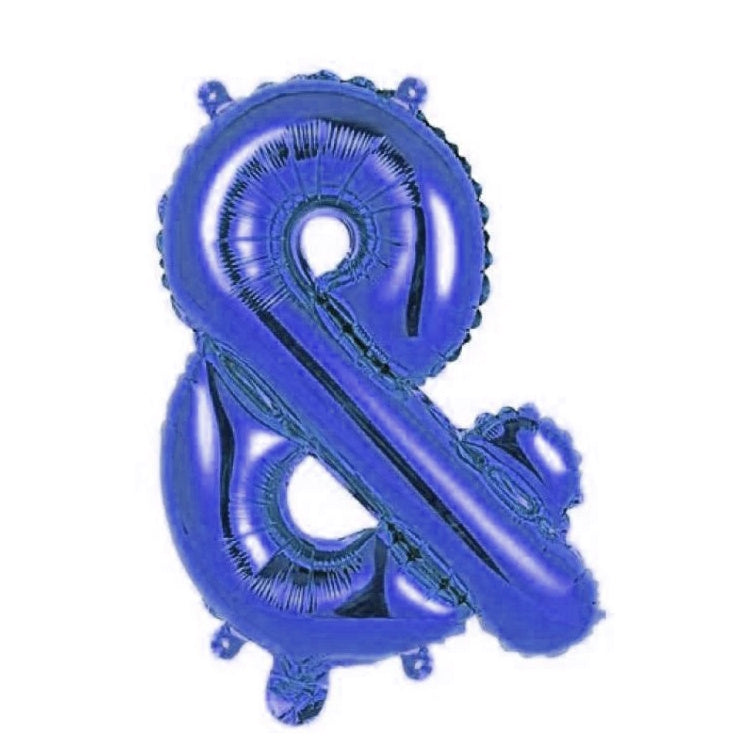Mini Blue Foil Balloon - & Symbol