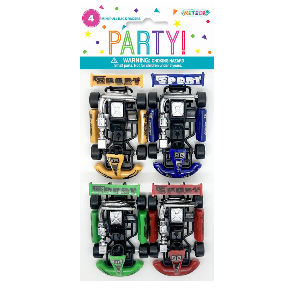 Mini Pull Back Racers 4pk