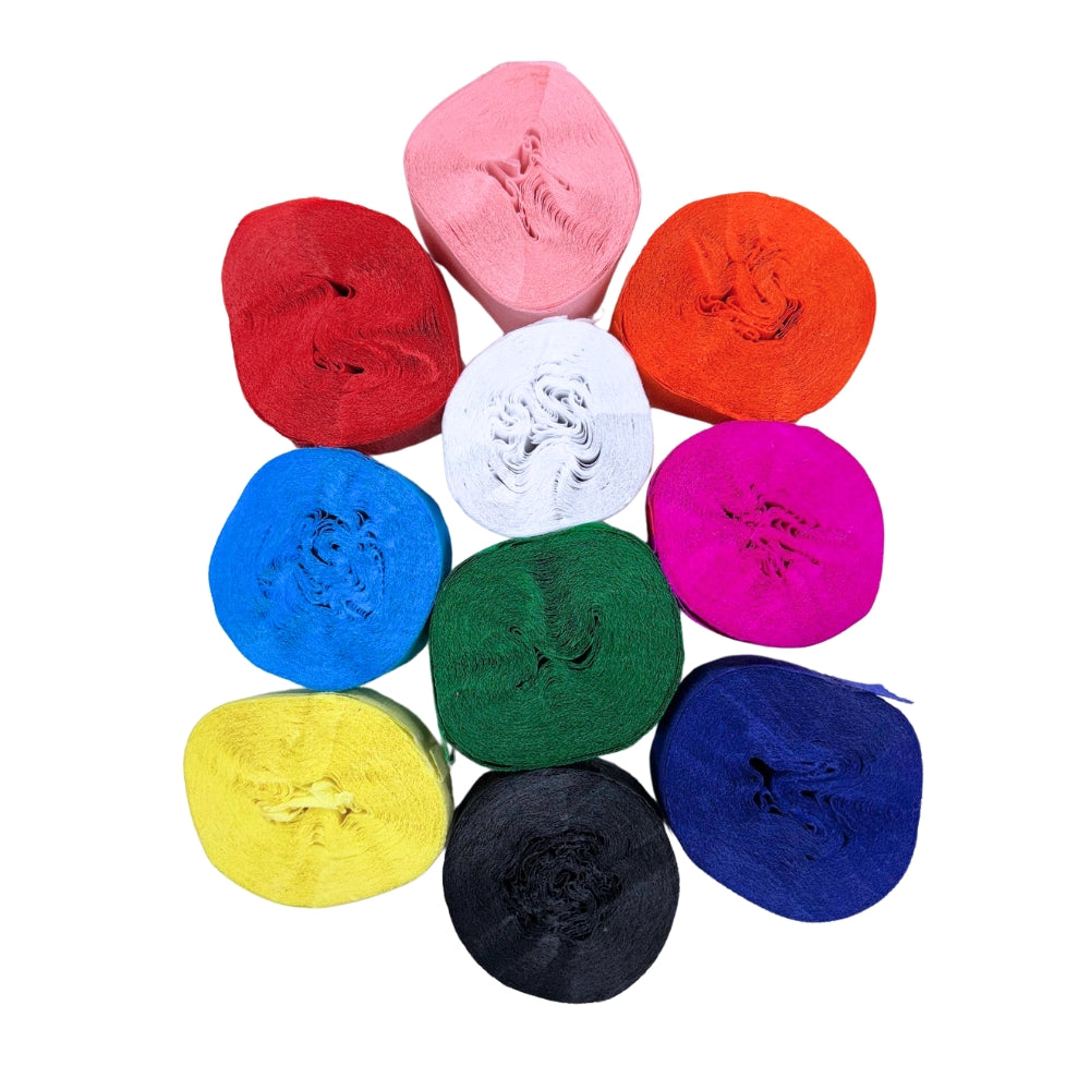 Mini Crepe Paper Streamers 10pk