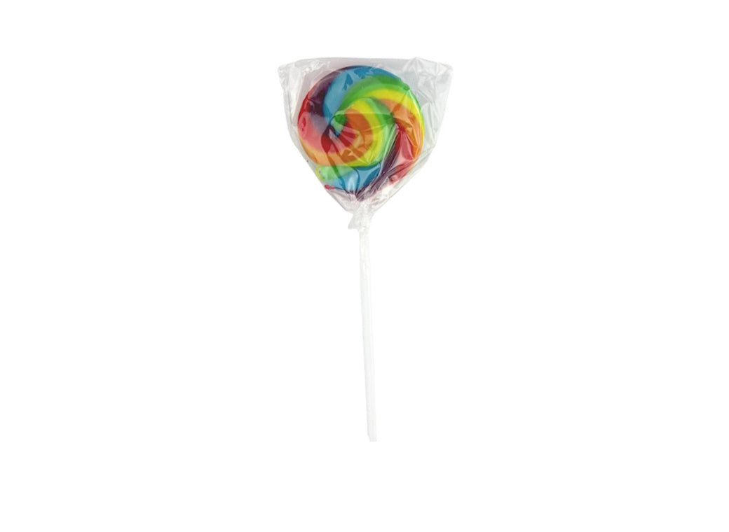 Small Rainbow Swirl Lollipop