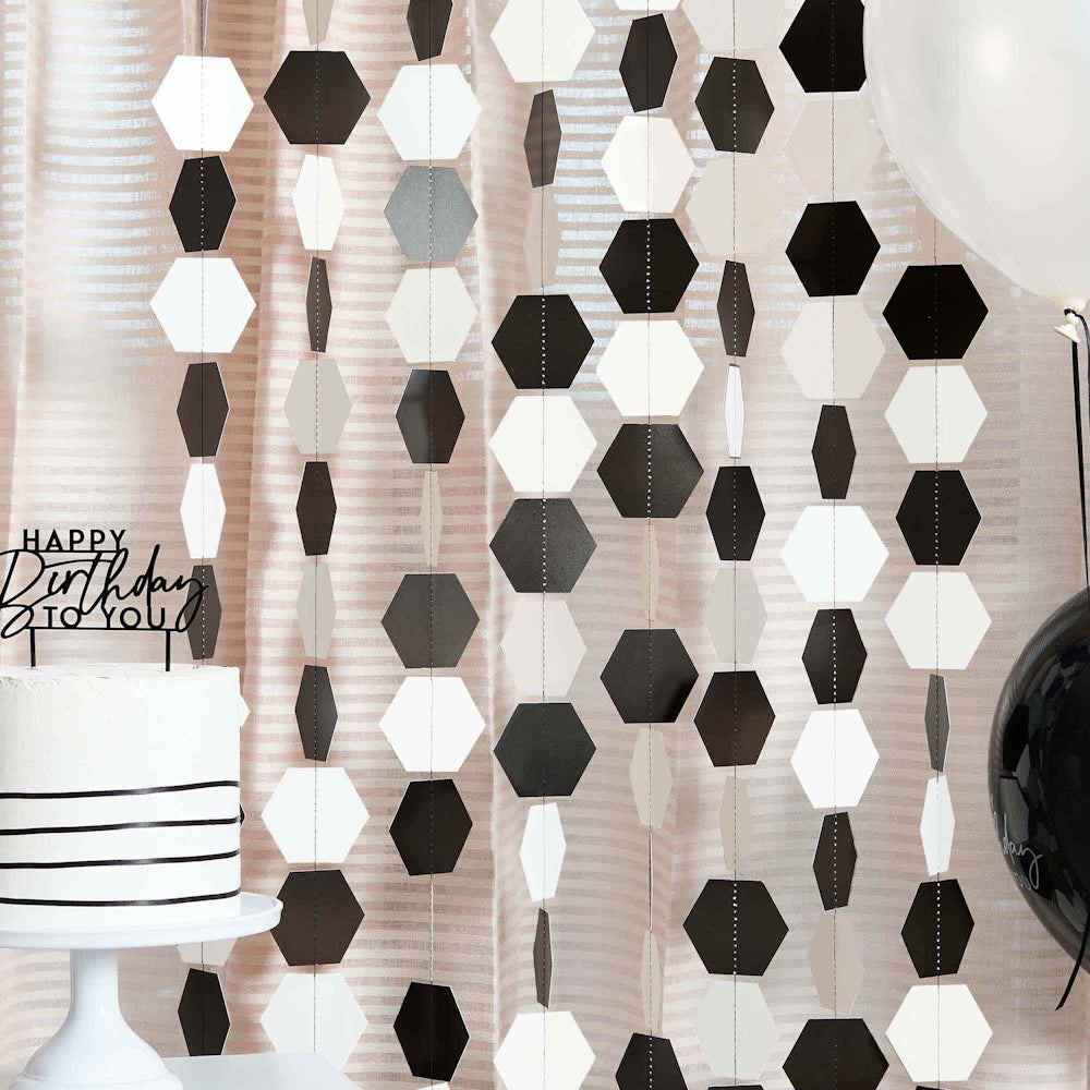 Monochrome Party Hanging Decorations