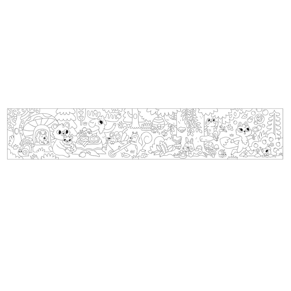 Mudpuppy Mini Colouring Roll - Forest Friends