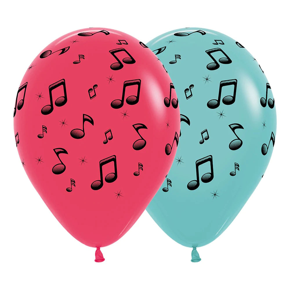 Music Notes Balloons 12pk