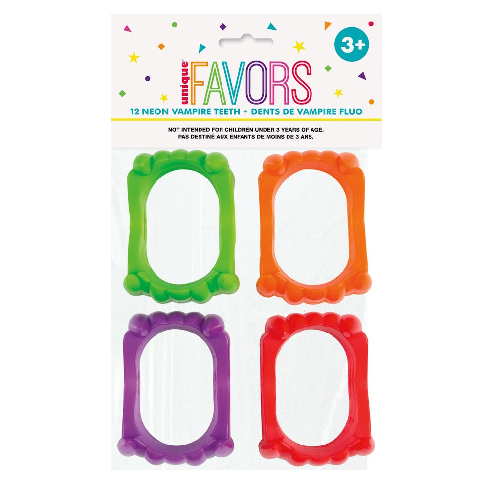 Neon Vampire Teeth 12pk