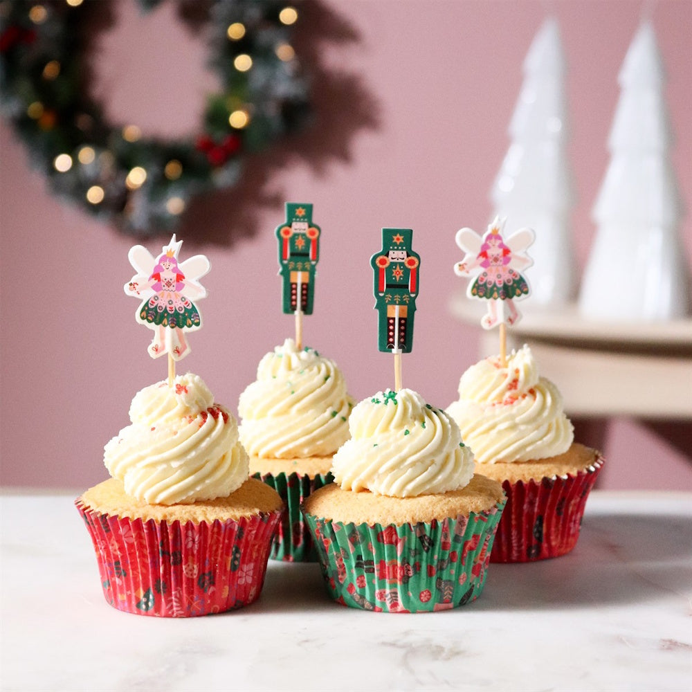 PME Nutcracker Cupcake Cases & Topper Set