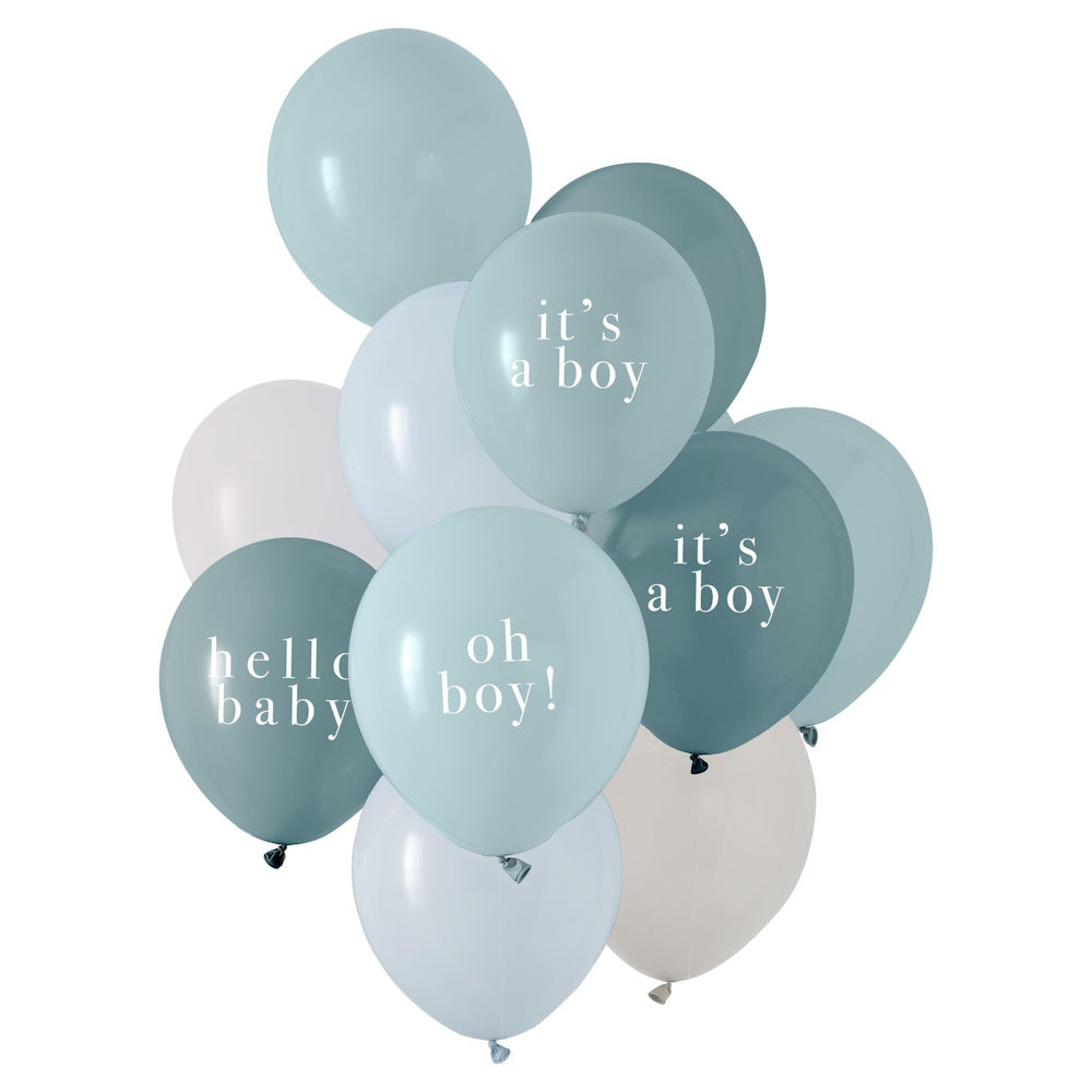 Oh Boy Baby Shower Balloon Bundle 11pk