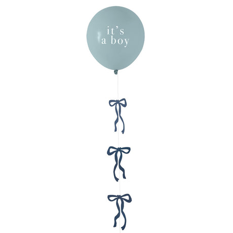 Oh Boy Baby Shower Balloon with Bow Tail