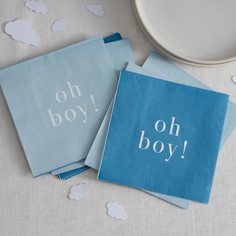 Oh Boy Baby Shower Lunch Napkins 16pk