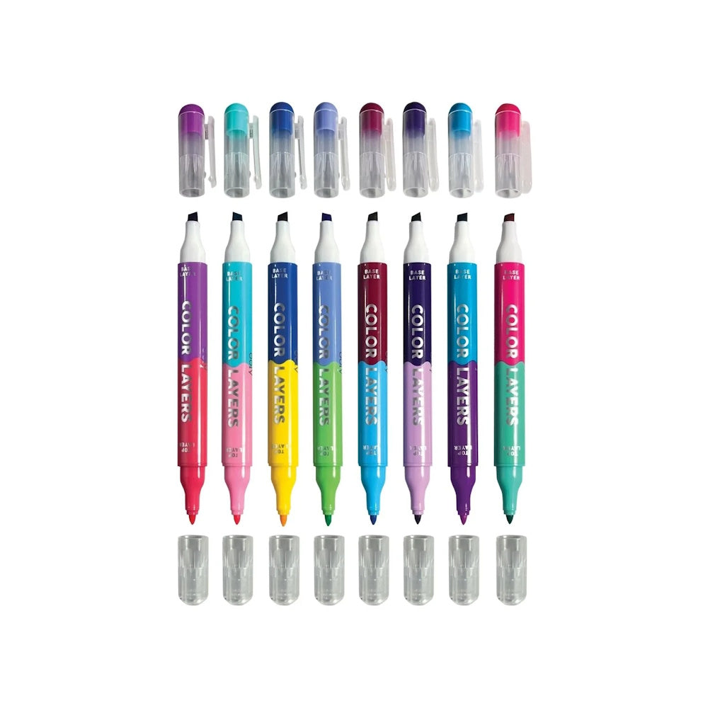 OOLY Colour Layers Double-Ended Layering Markers 8pk