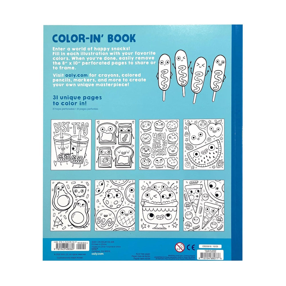 OOLY Colouring Book - Happy Snacks