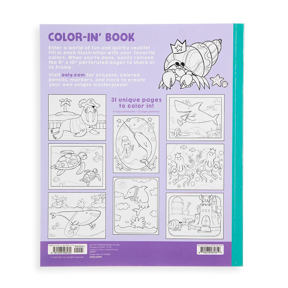 OOLY Colouring Book - Outrageous Ocean
