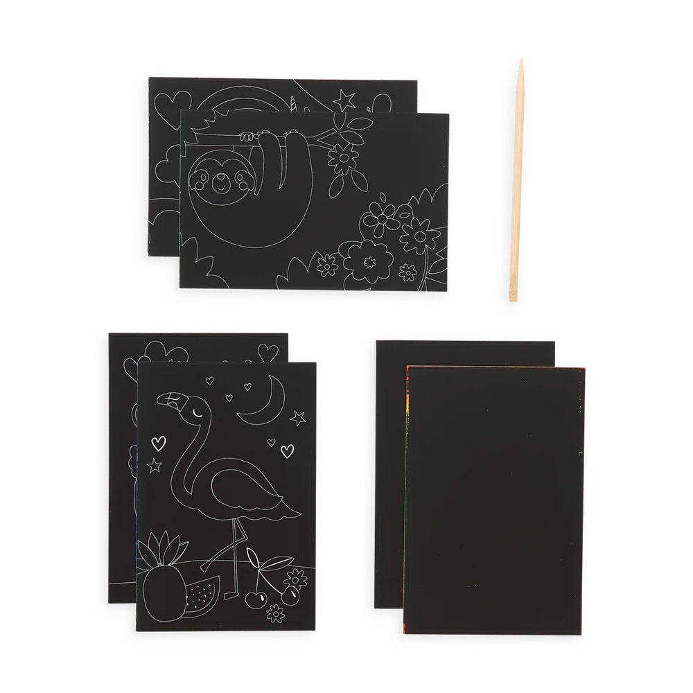 OOLY Mini Scratch & Scribble Art Kit - Funtastic Friends