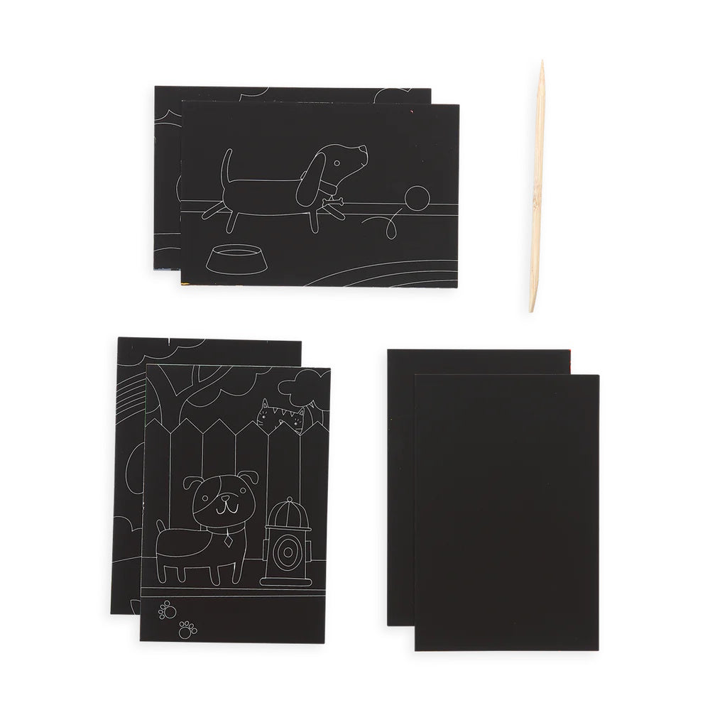 OOLY Mini Scratch & Scribble Art Kit - Playful Pups