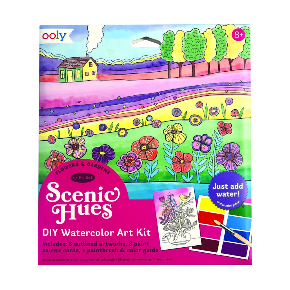 OOLY Scenic Hues DIY Watercolour Art Kit - Flowers & Gardens