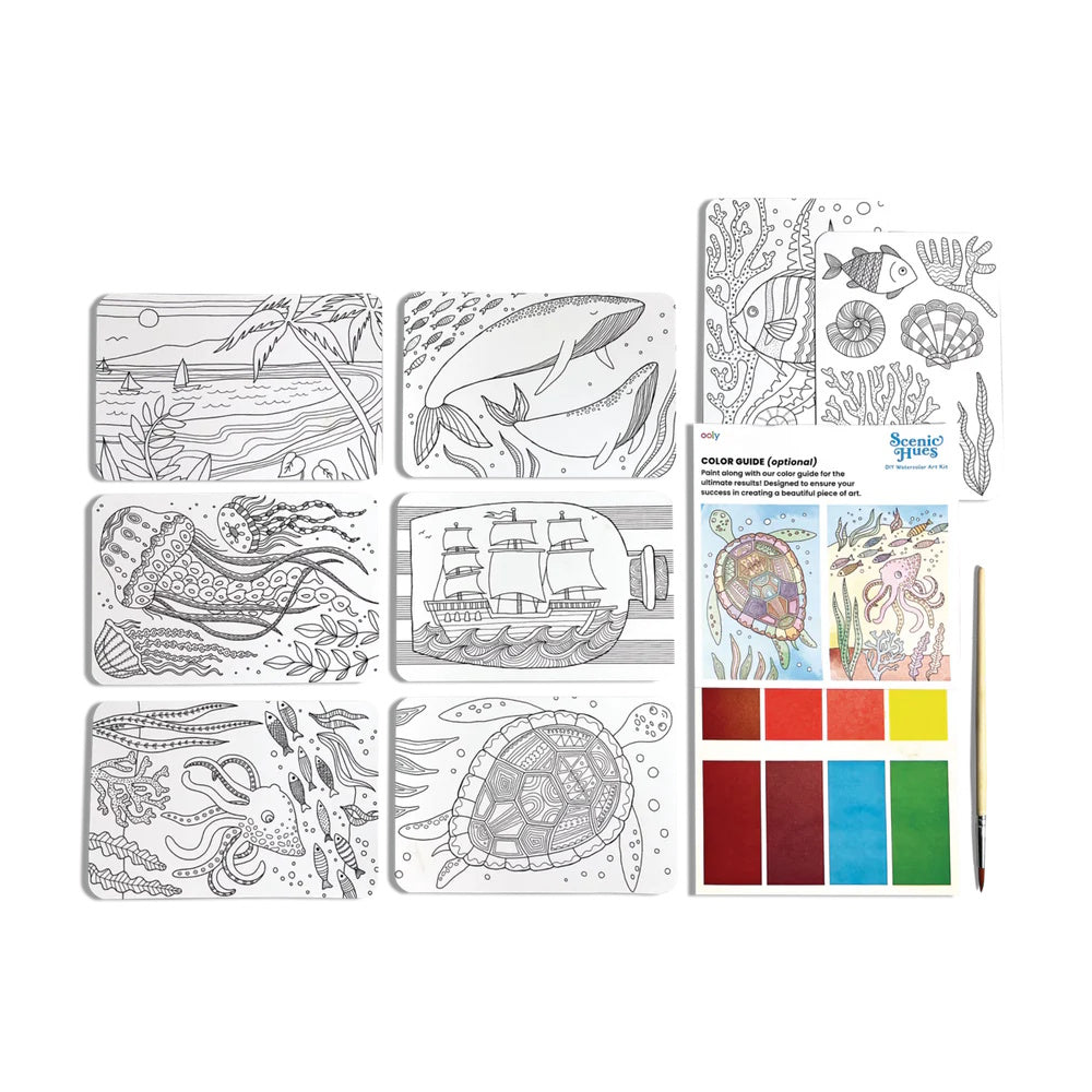 OOLY Scenic Hues DIY Watercolour Art Kit - Ocean Paradise