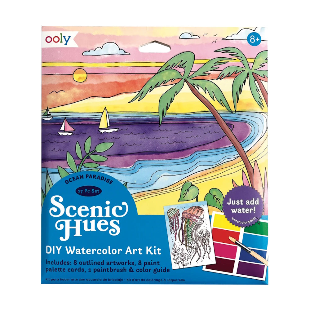 OOLY Scenic Hues DIY Watercolour Art Kit - Ocean Paradise