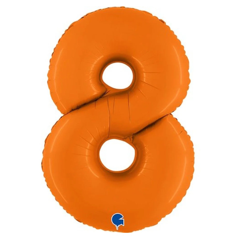 Giant Orange Number Foil Balloon - 8