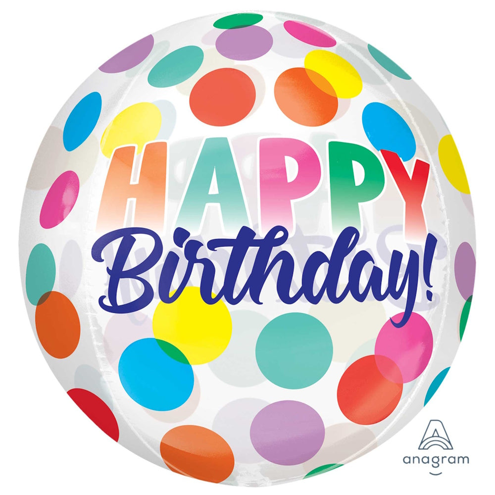 Orbz Clear Balloon Big Dots