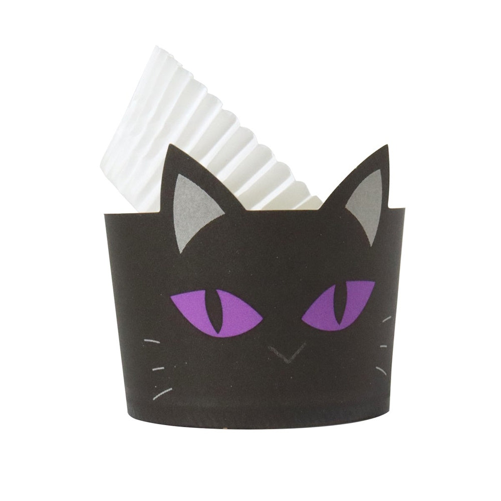 PME Baking Cups with Cases 12pk - Black Cat