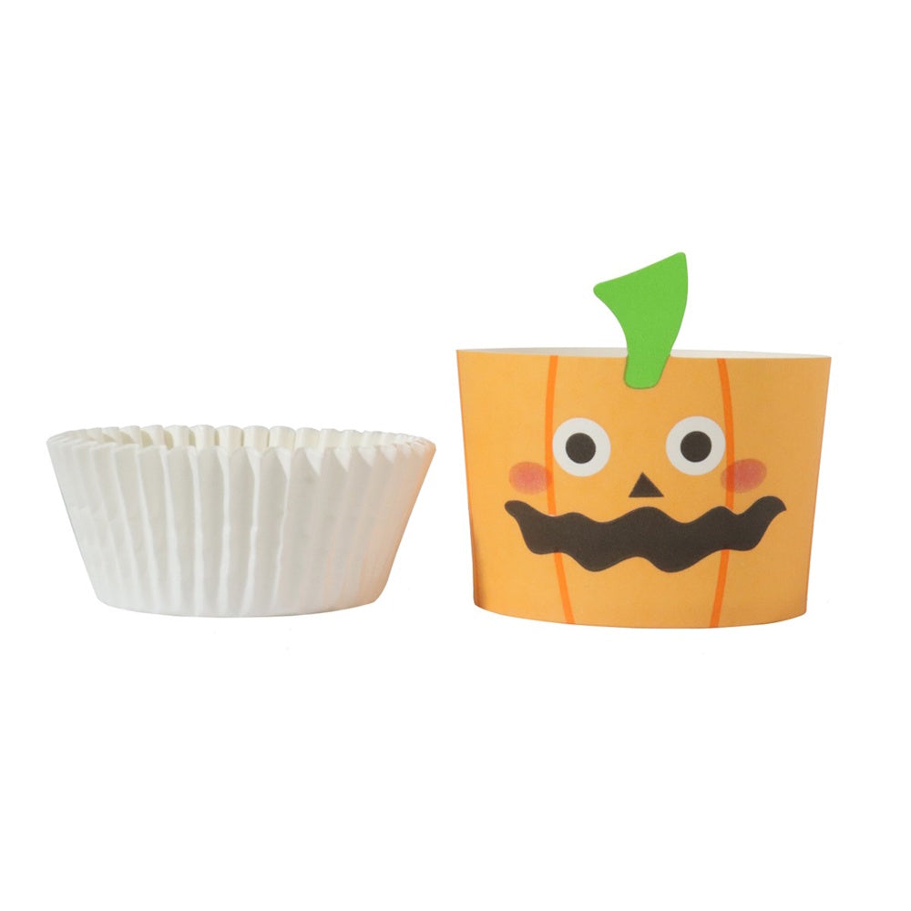 PME Baking Cups with Cases 12pk - Jack-o-Lantern