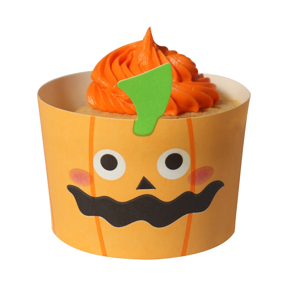 PME Baking Cups with Cases 12pk - Jack-o-Lantern