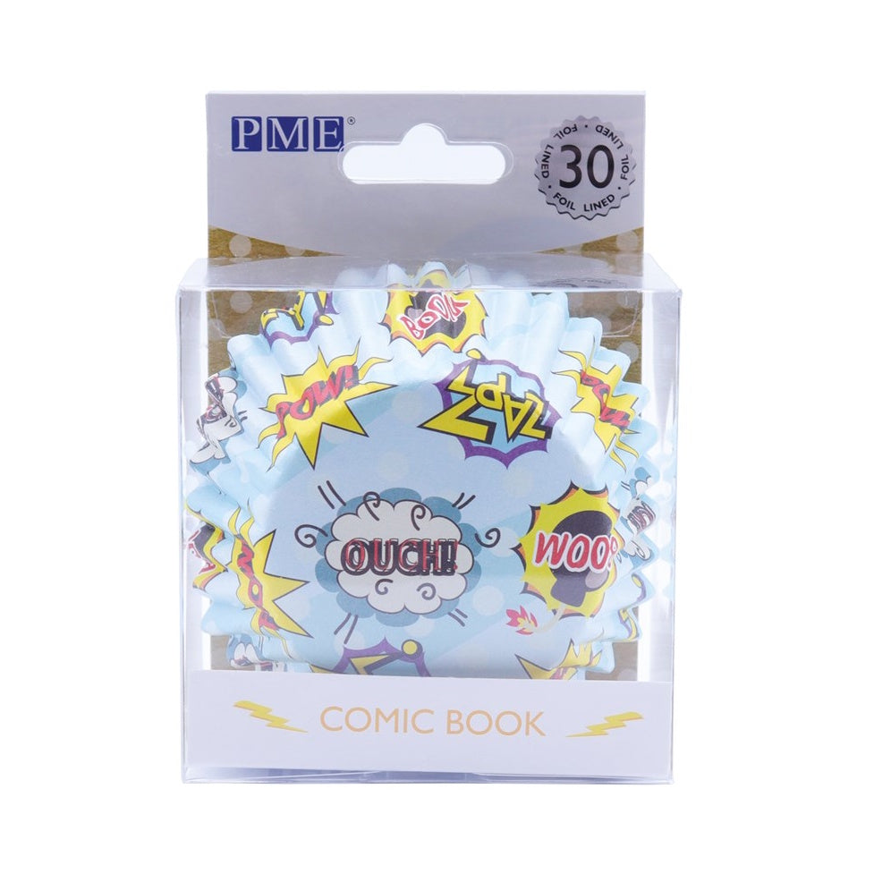 PME Foil-lined Cupcake Cases - Comic 30pk