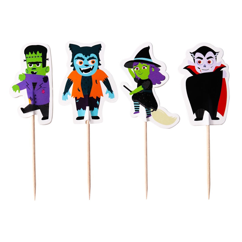 PME Halloween Cupcake Toppers - Spooky Characters 24pk