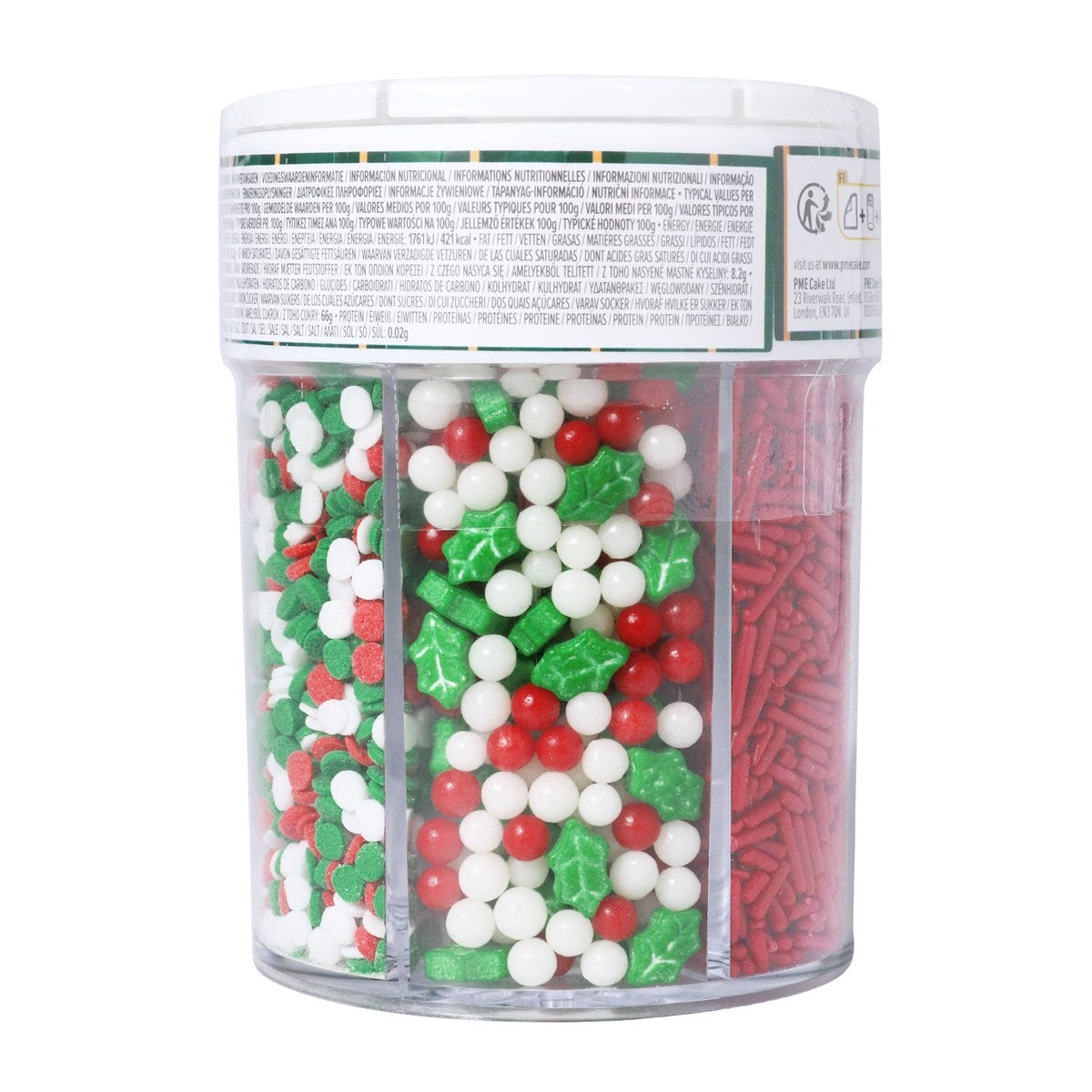 PME Deck the Halls 6-in-1 Christmas Sprinkle Mix