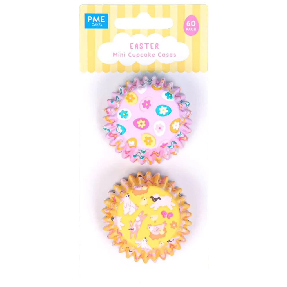 PME Foil-lined Mini Cupcake Cases - Easter 60pk