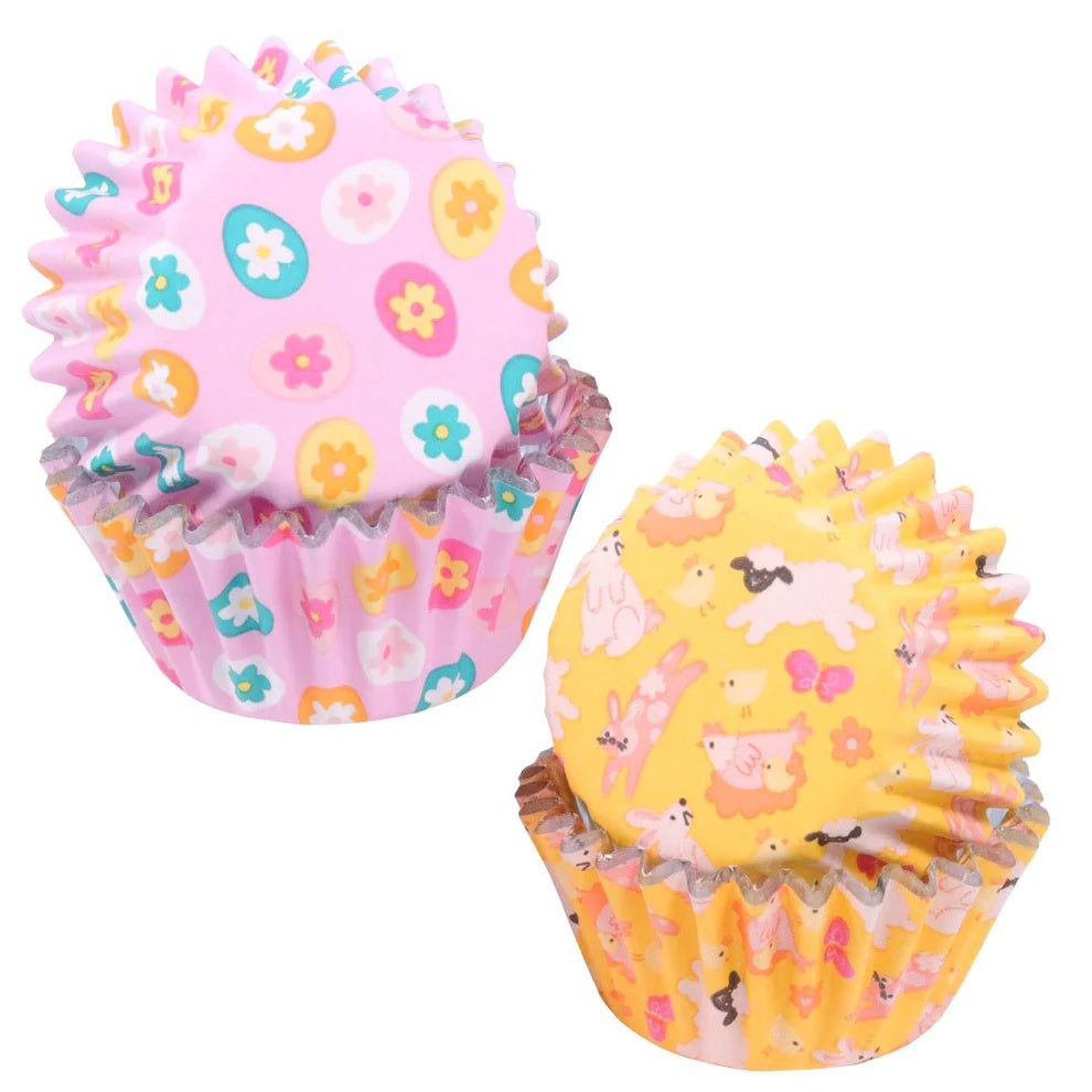 PME Foil-lined Mini Cupcake Cases - Easter 60pk