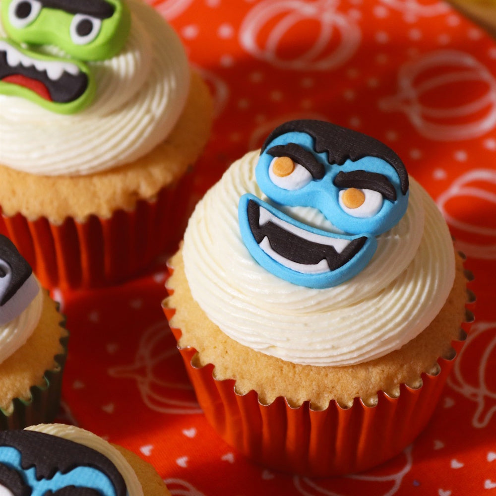 PME Edible Sugar Decorations - Monster Faces 12pk