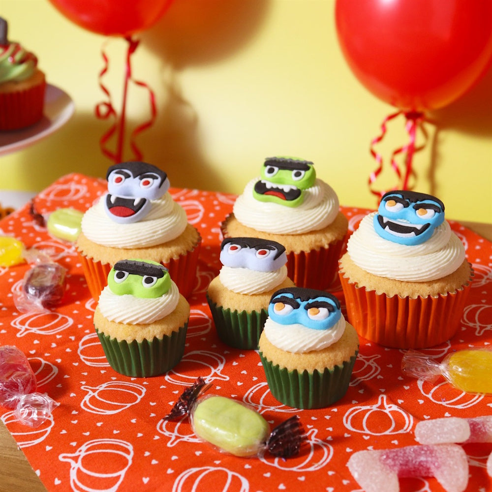 PME Edible Sugar Decorations - Monster Faces 12pk