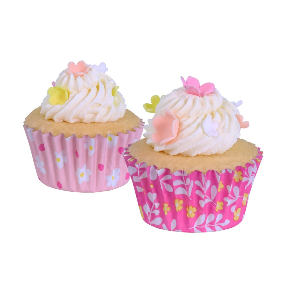 PME Foil-lined Mini Cupcake Cases - Flowers 60pk
