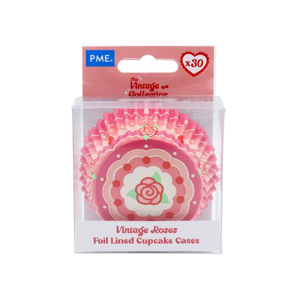 PME Foil-lined Cupcake Cases - Vintage Roses 30pk