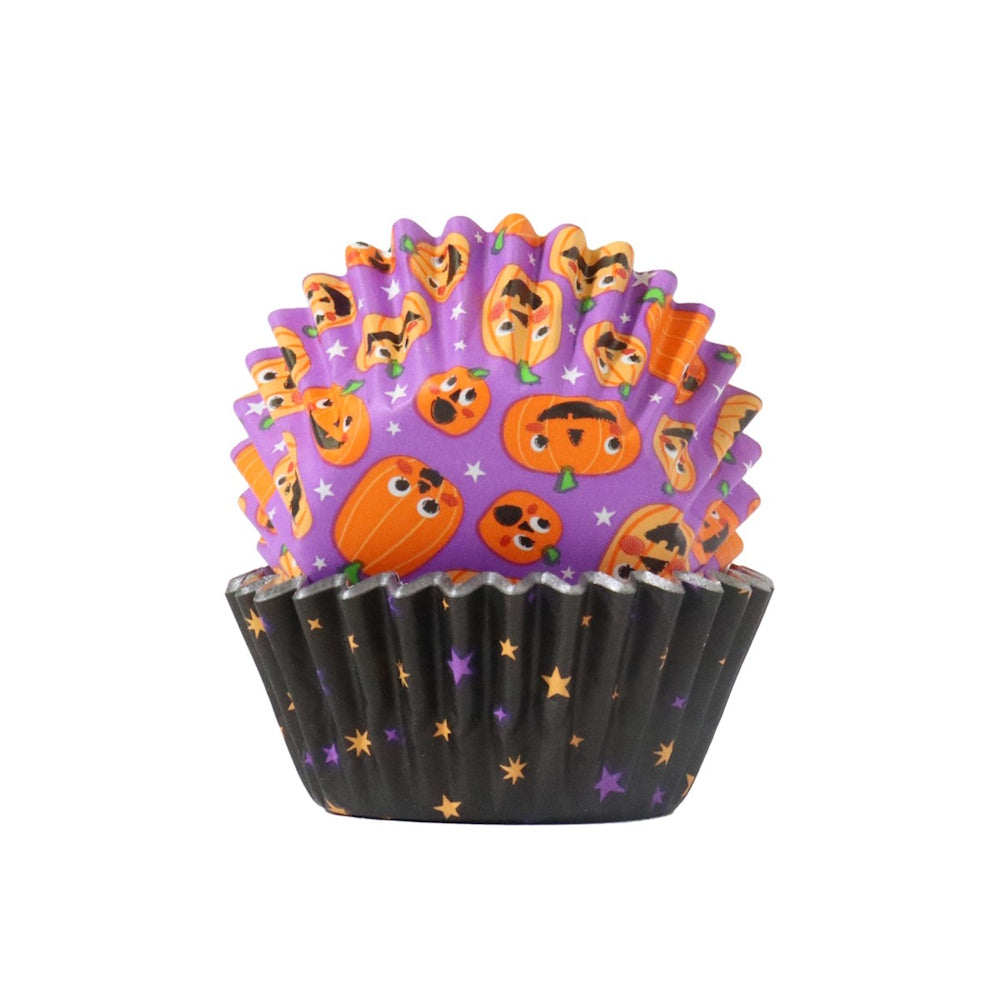 PME Foil-lined Mini Cupcake Cases - Pumpkin Party 60pk