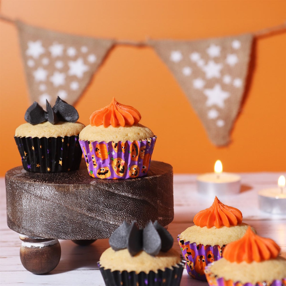 PME Foil-lined Mini Cupcake Cases - Pumpkin Party 60pk